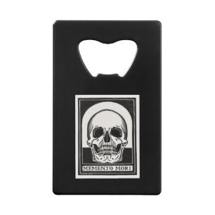 Memento Mori Skull Art Credit Card Bottle Opener