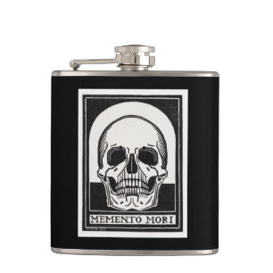 Memento Mori Skull Art Flask