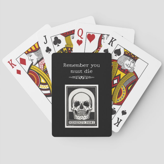Memento Mori Skull Art Poker Cards (Back)