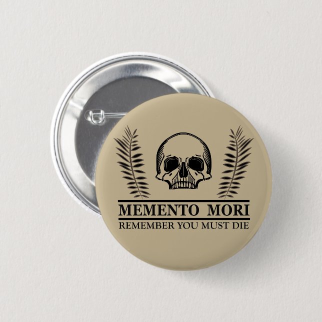 Memento mori skull button (Front & Back)