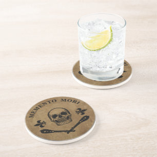 Memento mori skull coaster