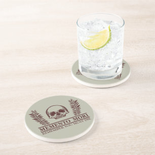 Memento mori skull coaster
