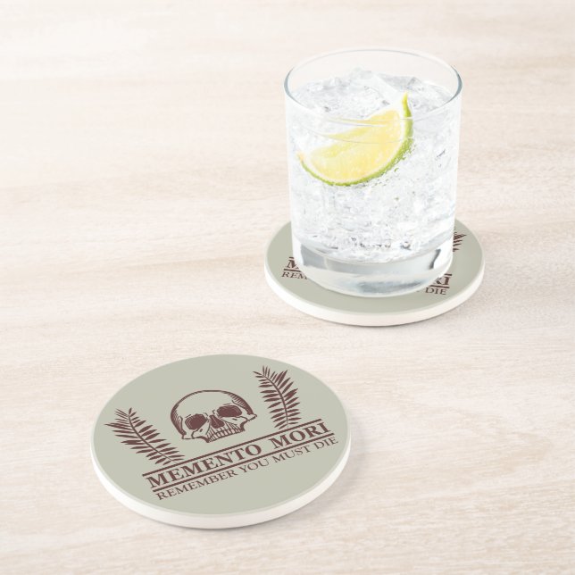 Memento mori skull coaster (Side)