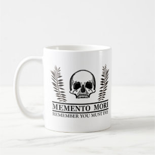 Memento mori skull coffee mug