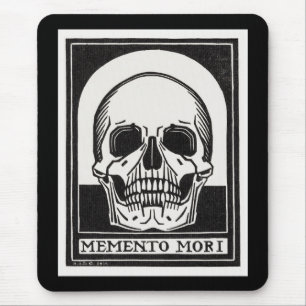 Memento Mori Skull Illustration Art Mouse Pad