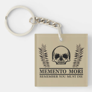 Memento mori skull keychain