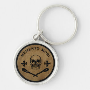 Memento mori skull keychain
