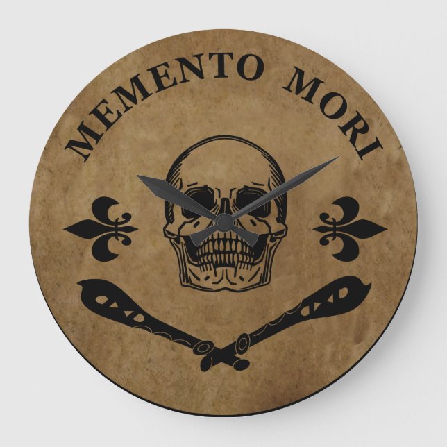Memento mori skull large clock (Front)