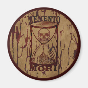 Memento mori skull magnet