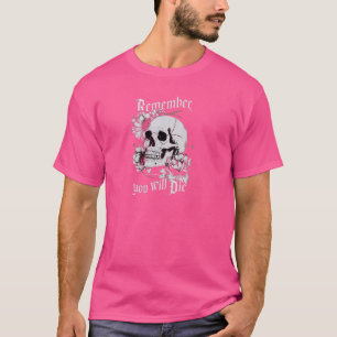 Memento Mori skull stoic philosophy Men Women Lati T-Shirt