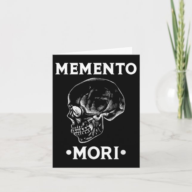Memento Mori Skull Stoicism Philosophy  Card (Front)