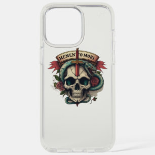 Memento Mori Skull Tattoo iPhone 15 Pro Max Case