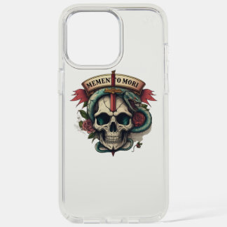 Memento Mori Skull Tattoo iPhone 15 Pro Max Case