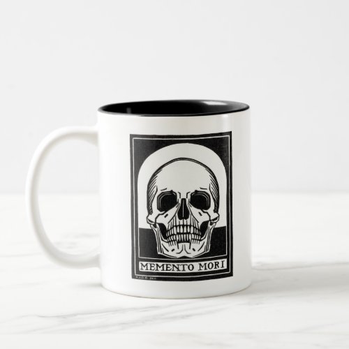 Memento Mori Skull Two_Tone Coffee Mug