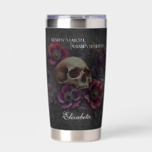 Memento Mori Skull With Flowers