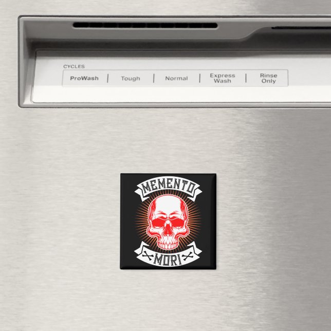 Memento Mori Skull Your time will come Magnet (In Situ (Dishwasher))