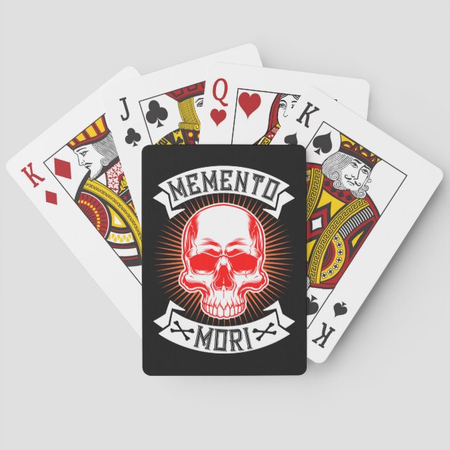 Memento Mori Skull Your time will come Poker Cards (Back)