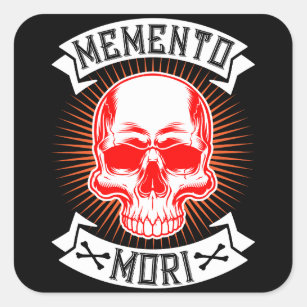 Memento Mori Skull Your time will come Square Sticker