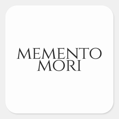 Memento Mori Square Sticker