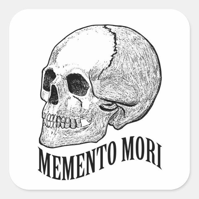 Memento mori square sticker (Front)