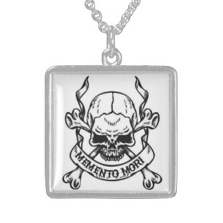 memento mori sterling silver necklace