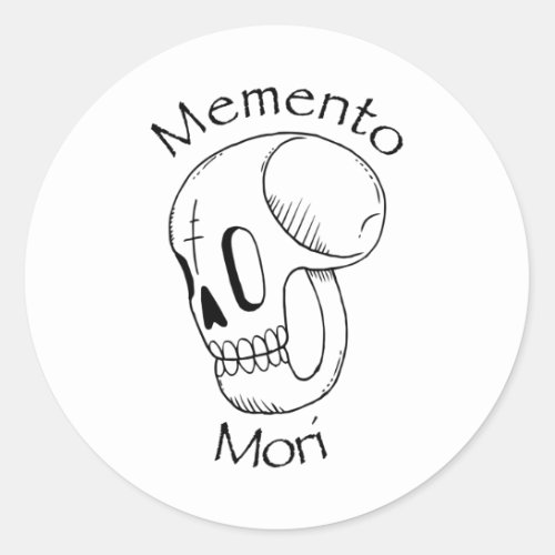 Memento Mori Stoic Philosophy Classic Round Sticker