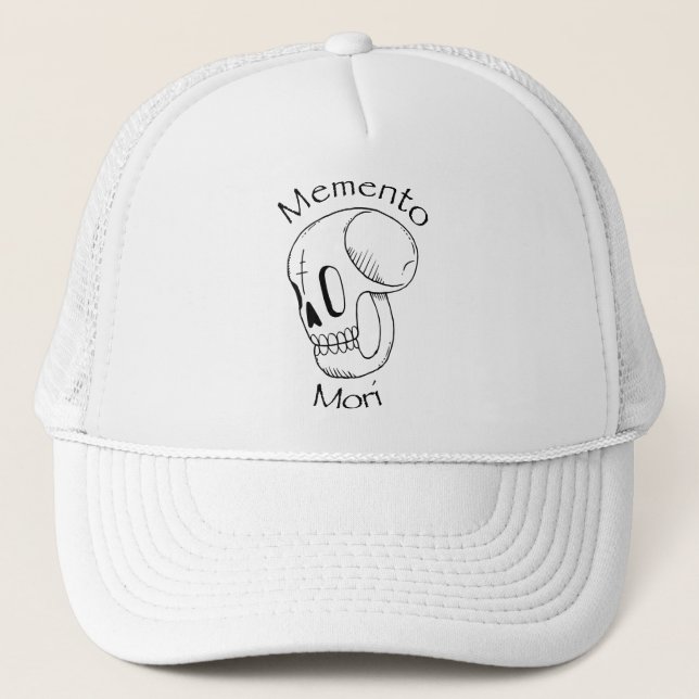 Memento Mori Stoic Philosophy Trucker Hat (Front)