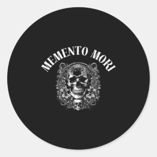 Memento Mori Stoic Quote For Remembering Death Phi Classic Round Sticker