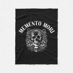 Memento Mori Stoic Quote For Remembering Death Phi Fleece Blanket