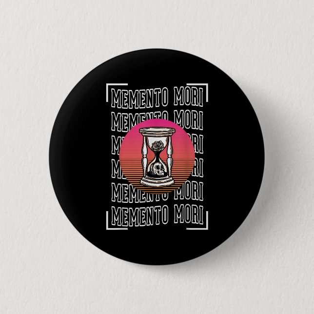 Memento Mori Stoicism Philosophy Stoic Ancient Phi Button (Front)