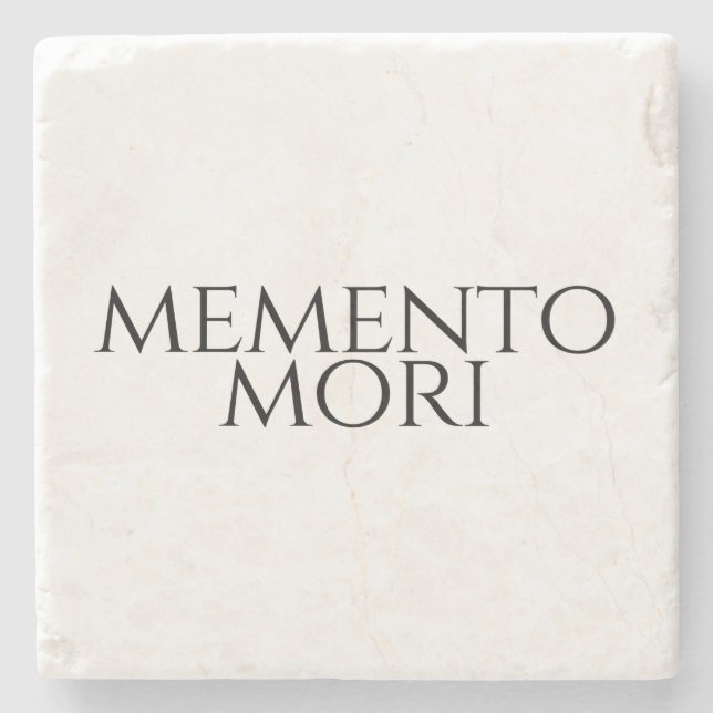 Memento Mori Stone Coaster (Front)