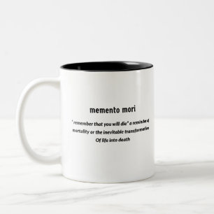 Memento Mori Two-Tone Coffee Mug