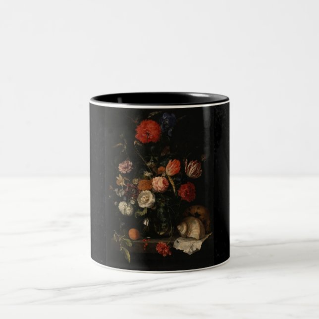 Memento Mori with Flowers Coffee Mug (Center)