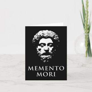 Memento Mori With Marcus Aurelius Head Card