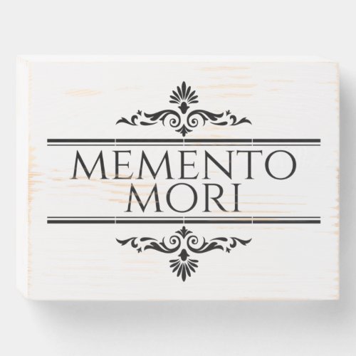 Memento Mori Wooden Box Sign