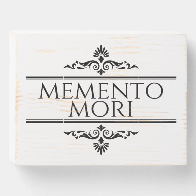 Memento Mori Wooden Box Sign (Front Horizontal)