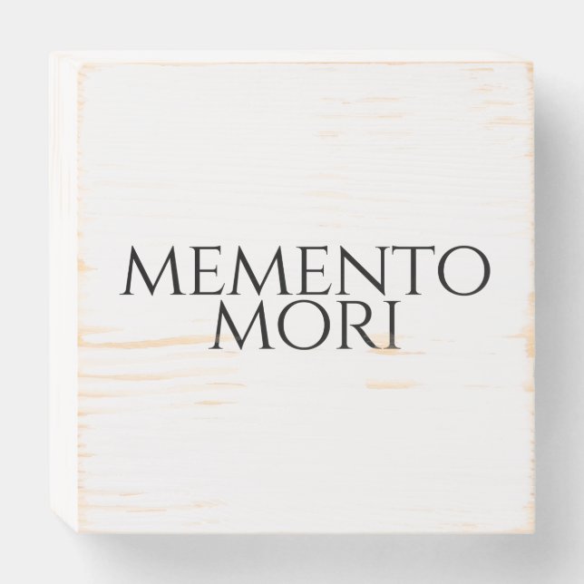Memento Mori Wooden Box Sign (Front Horizontal)
