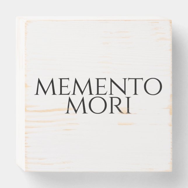 Memento Mori Wooden Box Sign (Front Horizontal)