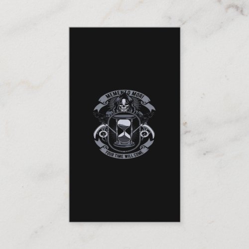 memento mori your time will come business card