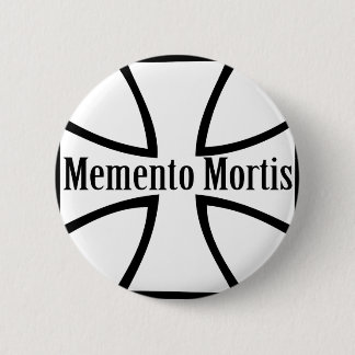 memento mortis cross icon pinback button