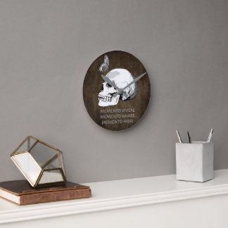 MEMENTO VIVERE • MEMENTO AMARE • MEMENTO MORI ROUND CLOCK