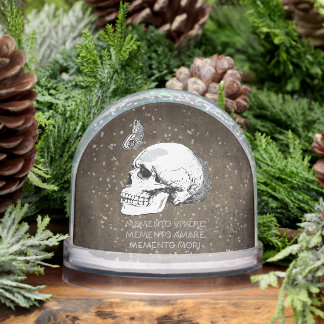 MEMENTO VIVERE • MEMENTO AMARE • MEMENTO MORI SNOW GLOBE