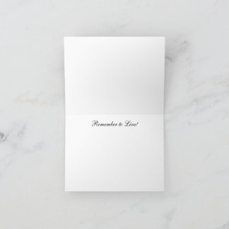 Memento Vivere, Remember to Live, Dinosaur Card