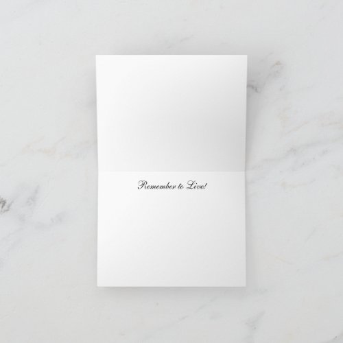 Memento Vivere, Remember to Live, Dinosaur Card