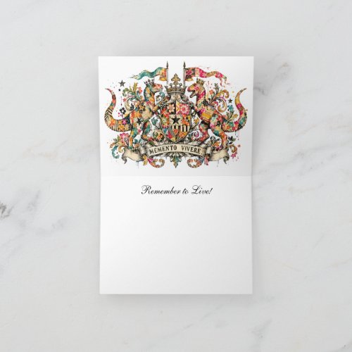 Memento Vivere, Remember to Live, Dinosaur Card