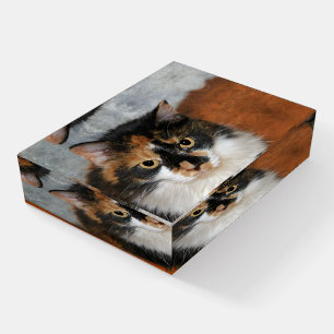MeMeow Calico Cat  Paperweight