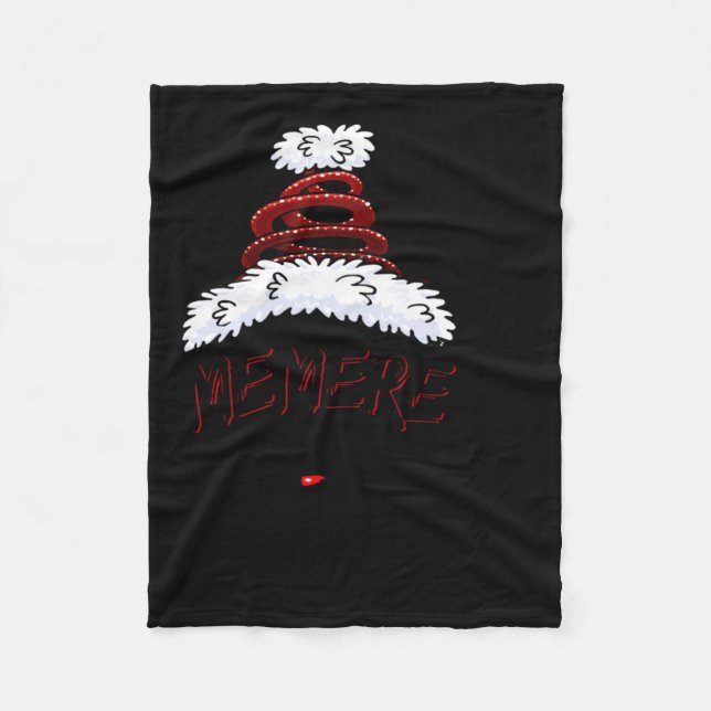 Memere Claus Xmas Happy New Santa Claus Merry Chri Fleece Blanket (Front)