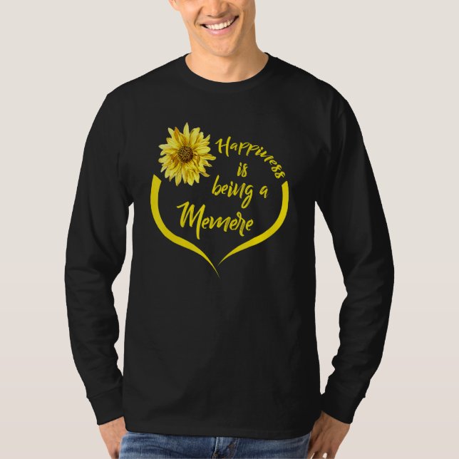 Memere  Happiness Is Being A Memere T-Shirt (Front)