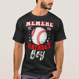 Memere Of The Birthday Boy Baseball Theme Bday Cel T-Shirt