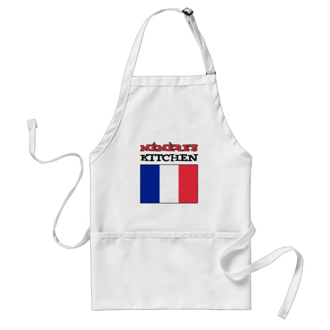 Memere's Kitchen With Flag Of France Adult Apron (Front)